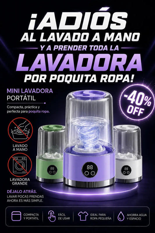 Mini Lavadora Portátil: Alta Potencia